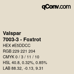 Color code: Valspar - 7003-3 - Foxtrot | qconv.com