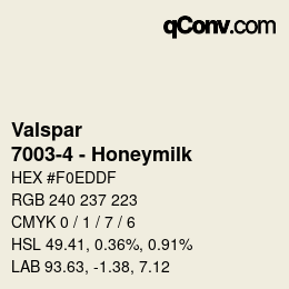 Color code: Valspar - 7003-4 - Honeymilk | qconv.com
