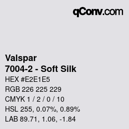 カラーコード: Valspar - 7004-2 - Soft Silk | qconv.com