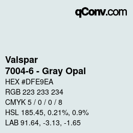 カラーコード: Valspar - 7004-6 - Gray Opal | qconv.com