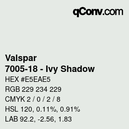 Color code: Valspar - 7005-18 - Ivy Shadow | qconv.com