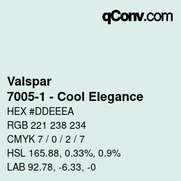 カラーコード: Valspar - 7005-1 - Cool Elegance | qconv.com