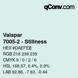Color code: Valspar - 7005-2 - Stillness | qconv.com