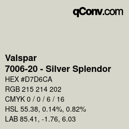 カラーコード: Valspar - 7006-20 - Silver Splendor | qconv.com