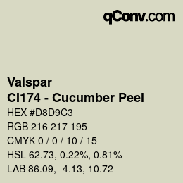 カラーコード: Valspar - CI174 - Cucumber Peel | qconv.com