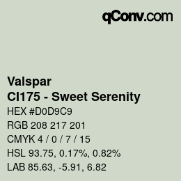 Color code: Valspar - CI175 - Sweet Serenity | qconv.com