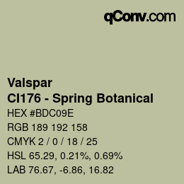 Color code: Valspar - CI176 - Spring Botanical | qconv.com