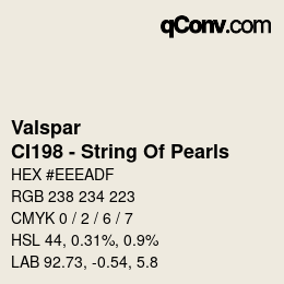 Farbcode: Valspar - CI198 - String Of Pearls | qconv.com