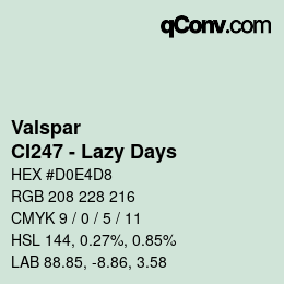 Color code: Valspar - CI247 - Lazy Days | qconv.com