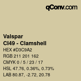 カラーコード: Valspar - CI49 - Clamshell | qconv.com