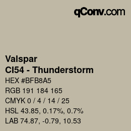 カラーコード: Valspar - CI54 - Thunderstorm | qconv.com