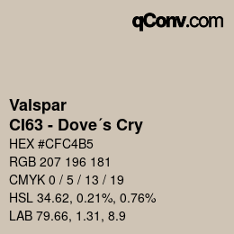 Color code: Valspar - CI63 - Dove´s Cry | qconv.com