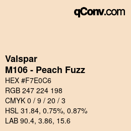 Farbcode: Valspar - M106 - Peach Fuzz | qconv.com