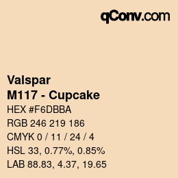 カラーコード: Valspar - M117 - Cupcake | qconv.com
