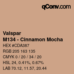 Color code: Valspar - M134 - Cinnamon Mocha | qconv.com