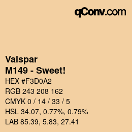カラーコード: Valspar - M149 - Sweet! | qconv.com