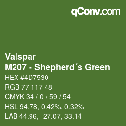 Color code: Valspar - M207 - Shepherd´s Green | qconv.com