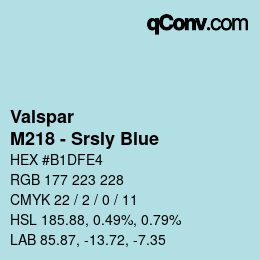 Color code: Valspar - M218 - Srsly Blue | qconv.com