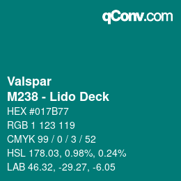 Código de color: Valspar - M238 - Lido Deck | qconv.com