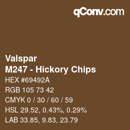Color code: Valspar - M247 - Hickory Chips | qconv.com