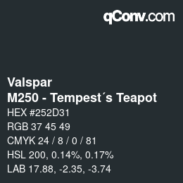 Code couleur: Valspar - M250 - Tempest´s Teapot | qconv.com