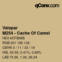 Code couleur: Valspar - M254 - Cache Of Camel | qconv.com