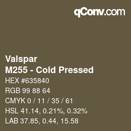 カラーコード: Valspar - M255 - Cold Pressed | qconv.com