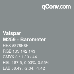 Color code: Valspar - M259 - Barometer | qconv.com