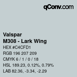 カラーコード: Valspar - M308 - Lark Wing | qconv.com
