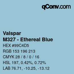カラーコード: Valspar - M327 - Ethereal Blue | qconv.com