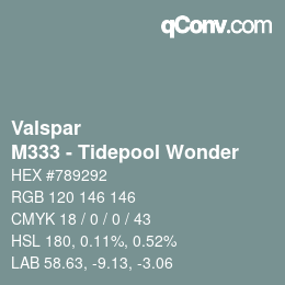 Color code: Valspar - M333 - Tidepool Wonder | qconv.com