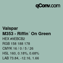 Color code: Valspar - M353 - Riffin´ On Green | qconv.com