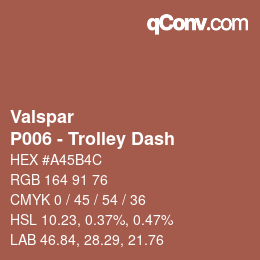 カラーコード: Valspar - P006 - Trolley Dash | qconv.com