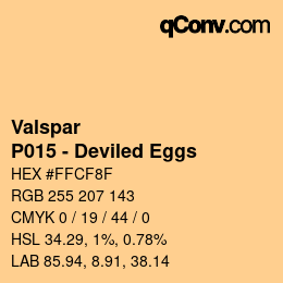 Code couleur: Valspar - P015 - Deviled Eggs | qconv.com