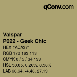 Farbcode: Valspar - P022 - Geek Chic | qconv.com