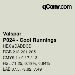カラーコード: Valspar - P024 - Cool Runnings | qconv.com