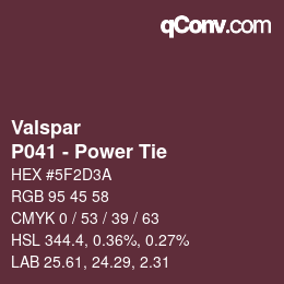 カラーコード: Valspar - P041 - Power Tie | qconv.com