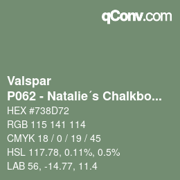 カラーコード: Valspar - P062 - Natalie´s Chalkboard | qconv.com