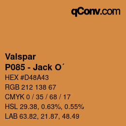 Farbcode: Valspar - P085 - Jack O´ | qconv.com