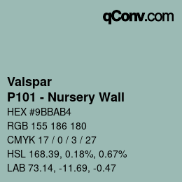 カラーコード: Valspar - P101 - Nursery Wall | qconv.com