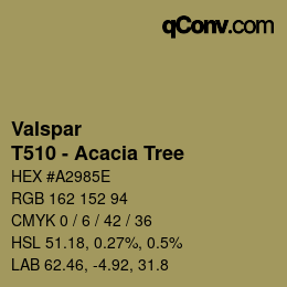 Color code: Valspar - T510 - Acacia Tree | qconv.com