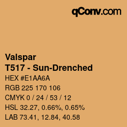 カラーコード: Valspar - T517 - Sun-Drenched | qconv.com
