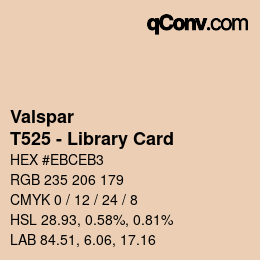 Farbcode: Valspar - T525 - Library Card | qconv.com