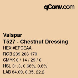 カラーコード: Valspar - T527 - Chestnut Dressing | qconv.com