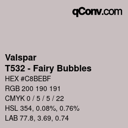 Código de color: Valspar - T532 - Fairy Bubbles | qconv.com