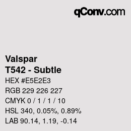 Color code: Valspar - T542 - Subtle | qconv.com