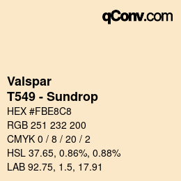 カラーコード: Valspar - T549 - Sundrop | qconv.com