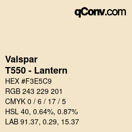 カラーコード: Valspar - T550 - Lantern | qconv.com