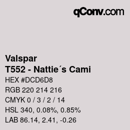 Código de color: Valspar - T552 - Nattie´s Cami | qconv.com