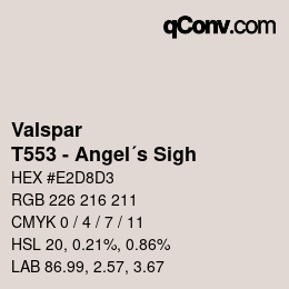 Color code: Valspar - T553 - Angel´s Sigh | qconv.com
